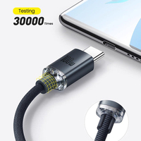 Câble USB-C de haute qualité 100W, câble de charge rapide en nylon tressé, câble de données USB pour téléphone, ordinateur portable, tablette, 3 pieds, 6 pieds, câble USB-C