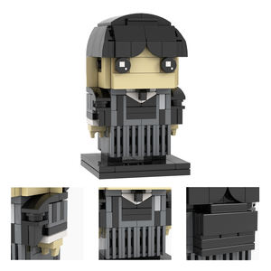MOC7416 MOC7417 Fantasy TV Series wednesday <span class=keywords><strong>Addams</strong></span> the Female Lead Square Head Bricks Assembler DIY Building Blocks for Kids Toys - Product Image 4