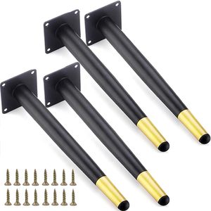 Gold Metal Furniture <b>Legs</b> Modern Sofa <b>Legs</b> Tapered Cabinet Feet Heavy Duty Replacement for Table <b>Chair</b> Bed Living Room - Product Image 1