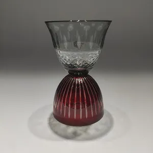 Unique Design Custom Nordic Colored Glass Red Wine Glass Modern American Creative Champagne Glasses Double Head Goblet