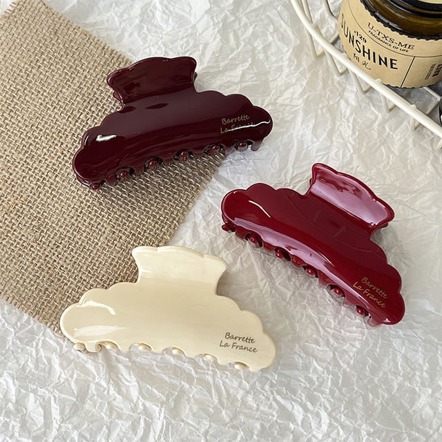 Acetate Solid Color Beautiful Cloud Claw Clip Custom Hair Clips with logo French Minimalist New Hair Accessories 2026