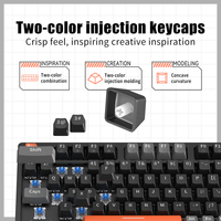 KA981 New Wired Plug Play USB Hot Swap Blue Switch Custom Keycap Gaming Mechanical Keyboard PC Laptop Tablet RGB Backlit 10
