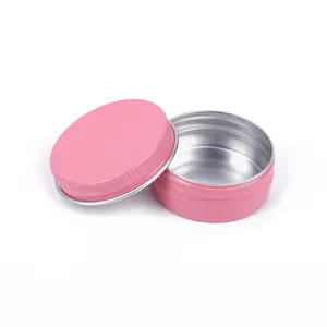 RUIPACK Fabricant sur mesure OEM 10g 15g 20g Pot en aluminium imprimé vide rose Fabricant de pots en métal pour bougies