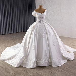 Jancember 251042 Elegante un hombro Apliques Patrón de flores Vestido de fiesta Vestidos de novia - Product Image 2