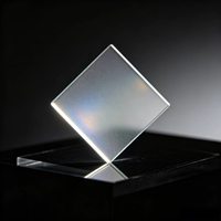 Plaque de verre carrée AG anti-reflet 15*15*4mm, verre optique mat gravé pour échantillons et petits écrans personnalisés