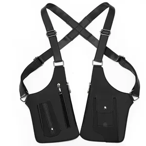Sac de pêche à double bandoulière, imperméable en PU, multi-poches, sac bandoulière antivol pour l'extérieur, multi-usages - Product Image 5
