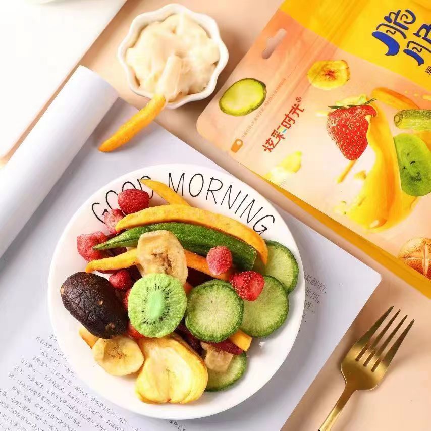 Оптовая продажа, смешанные сушеные фрукты и овощи, хрустящие чипсы из сухих фруктов, закуски, вкус сыра