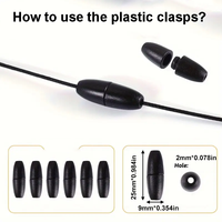 Pas de QUANTITÉ MINIMALE DE COMMANDE de Couleur de Sécurité Échappée Fermoirs Séparation Bébé Dentition Corde Collier En Plastique Breakaway Fermoir