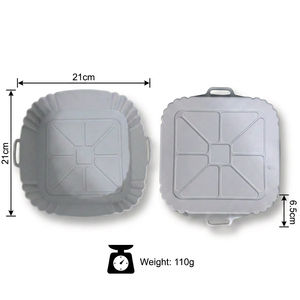 Revestimiento de Silicona Reutilizable de Grado Alimenticio para Freidora de Aire, Resistente al Calor, Libre de BPA, Cesta Cuadrada para Freidoras de Aire de 5-8QT, Accesorios para Horno - Product Image 2
