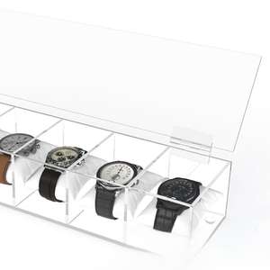 מותאם אישית אקריליק תיבת pmma מתנה תיבת תכשיטים אקרילית תיק תלוי מכסה אקריליק אקריליק קוסמטי עבור שעון תכשיטים - Product Image 2