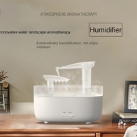 Hxtc88 scène de paysage d'eau innovante aromathérapie diffuseur d'arôme Machine à ultrasons bureau goutte de pluie Portable Usb humidificateur