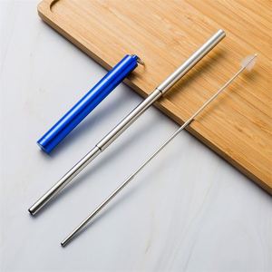 Portable Stainless Steel Luxury Style Camping and Travel Collapsible Metal <b>Straw</b> With Case <b>for</b> <b>Drinking</b> - Product Image 1