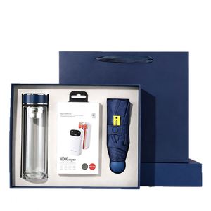 Set de Regalo de Graduación Moderno con Botella de Agua de Papel, Paraguas, Cargador Portátil, Opción de Logotipo Personalizado - Product Image 3