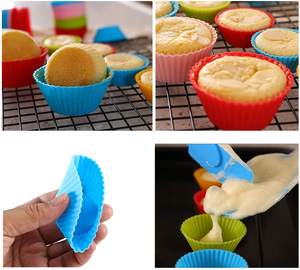 Tazas <span class=keywords><strong>de</strong></span> silicona reutilizables con logotipo personalizado para hornear, magdalenas y magdalenas, tazas <span class=keywords><strong>de</strong></span> silicona para hornear - Product Image 5