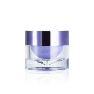 2024 WXZ Luxury Frosted Black Skin Care Cream Use Cosmetic Glass Cream Jar 30ml 50ml With Lid Eye Cream 30G/50G