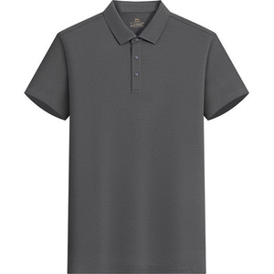 เสื้อโปโลผ้าฝ้ายสำหรับทุกเพศสีทึบแห้งเร็วชุดทำงานฤดูร้อน 2XL สวมใส่ได้ทุกวัน - Product Image 2