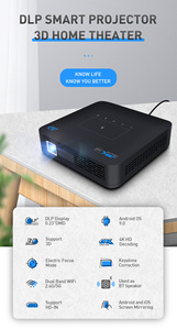 Panel táctil Enfoque eléctrico 300ANSI Amlogic T972 3D 4K Decodificación <span class=keywords><strong>LED</strong></span> DLP Proyector Android inteligente para oficina en casa - Product Image 4