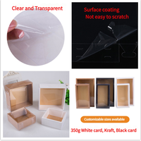 Vente en gros de boîtes à gâteaux en carton Bento noir de 3 pouces pour cadeau de lune haut de gamme blanc