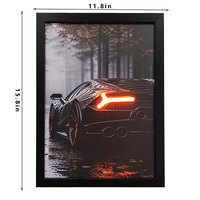 Affiche LED néon personnalisable pour voiture de sport / Décoration murale lumineuse sur le thème de la course et éclairage d'ambiance pour salles de jeux