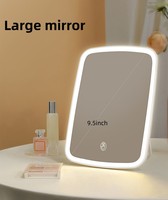 Miroir de maquillage pliable rose à LED Miroir de maquillage professionnel à LED avec logo personnalisé Miroir de maquillage lumineux