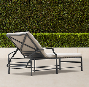 Chaise longue <span class=keywords><strong>de</strong></span> jardin, design <span class=keywords><strong>simple</strong></span>, cadre en aluminium forgé durable, mobilier <span class=keywords><strong>de</strong></span> salon - Product Image 3