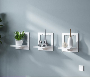 Étagère Murale Moderne <span class=keywords><strong>de</strong></span> <span class=keywords><strong>Rangement</strong></span> pour Fond Décoratif, Support <span class=keywords><strong>de</strong></span> Pot <span class=keywords><strong>de</strong></span> Fleurs pour Chevet <span class=keywords><strong>de</strong></span> Chambre, Présentoir <span class=keywords><strong>Panneau</strong></span> d'Art - Product Image 4