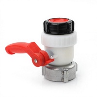 Vanne à boisseau sphérique DN50 2 pouces en PP pour IBC, type levier S60x6 femelle, joint EPDM pour transfert d'eau et de produits chimiques
