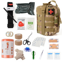 Trousse de premiers soins tactique multifonctionnelle Ensemble d'outils de survie manuel pour le camping en milieu sauvage comprend des fournitures de survie