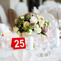 Numéro de table en acrylique personnalisé pour banquet de mariage