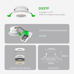 CGT <span class=keywords><strong>LED</strong></span> 5W/8W Réglable 2700K-6500K Carré Encastré <span class=keywords><strong>LED</strong></span> Projecteur Corps En Aluminium Design Moderne pour Salon Downlight - Product Image 3