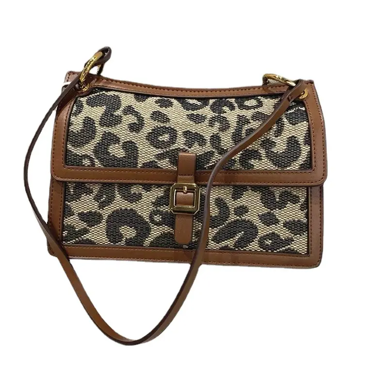 Kleine PU Leder Umhängetaschen Herbst Vintage Lady Schulter Hasp Handtaschen Weibliche Umhängetasche Leopard