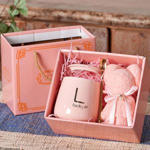 Festive <b>Christmas</b> Gift Set Custom Logo Pearl-accented Ceramic Mug Lid Spoon <b>Box</b> Holiday <b>Present</b> for Family Friend Employee - Product Image 4