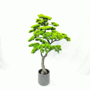<span class=keywords><strong>Bonsai</strong></span> di Pino Artificiale Verde per Interni, Ecologico, 120x75 cm, in Plastica e Filo di Ferro, Basso MOQ, <span class=keywords><strong>Vendita</strong></span> all'Ingrosso - Product Image 1
