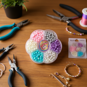 ILAN <b>Bead</b> <b>Set</b> 10x10cm Multicolor Pearl <b>Beads</b> for Jewelry Making - Product Image 3