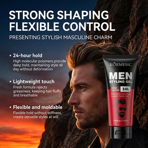 KORMESIC Marque Privée 100ml Gel Coiffant Rafraîchissant pour Hommes, Fixation Forte Longue Durée 24 Heures, Produits Coiffants Modelants - Product Image 2