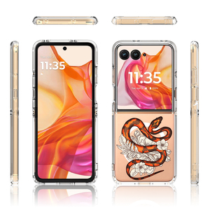 Tùy Chỉnh Rõ Ràng Lai 2.0 Mm Độ Dày PC Điện Thoại Di Động Trường Hợp Cho Moto Razr 60 Siêu Razr 40 Siêu 50 Tinh Thể Trong Suốt - Product Image 1