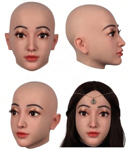 Máscara humana de silicona realista personalizada para Halloween, máscara facial femenina para travestis, transgénero, Drag Queen, fiesta Sissy - Product Image 1
