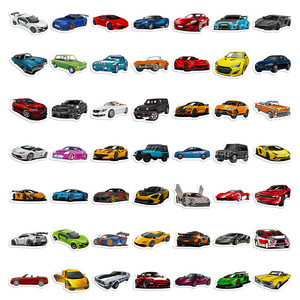 100PCS Calcomanías Divertidas y Lindas de Autos de Carreras de Dibujos Animados para Niños, Regalo, Hoja de Pegatinas <span class=keywords><strong>JDM</strong></span> a la Moda - Product Image 4
