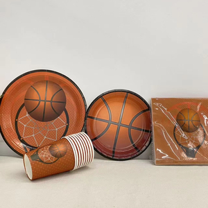 Assiettes en papier jetables DAMAI, assiettes en papier sur le thème des événements, assiettes en papier sur le thème du sport, assiettes en papier sur le thème du baseball - Product Image 1