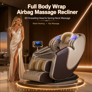 Home Chair 8D Smart Head Airbag <b>Wrap</b> Kneading <b>Heat</b> <b>Neck</b> Spring Foot Roller Leg Stretch Zero Gravity 12V - Product Image 1