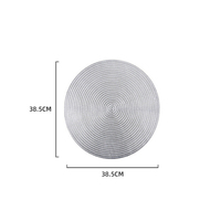 Grand napperon rond creux tissé en pvc doré luxueux, napperon d'activité de mariage antidérapant, thermo-isolant, napperon de table
