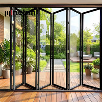 Porte pliante panoramique pliante sans cadre de style américain Portes pliantes insonorisées aux normes australiennes