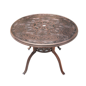 Cast <b>Aluminum</b> Outdoor Garden <b>Table</b> 4 Seater Weather Resistant Traditional Villa Patio Furniture - Product Image 1
