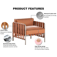 Ensemble de salon de jardin en rotin avec chaises en osier et table basse – Design moderne, coussins imperméables en mousse haute densité, durable pour cours et hôtels