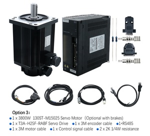 Motor Trifásico HLTNC de 380V, 2500 RPM, 15 NM, 130ST-M15025, 130 mm, Accionamiento T3A, RS485, IP65, Montaje con Brida, 50/60 Hz Opcional - Product Image 2