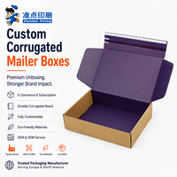 Boîte d'expédition en carton ondulé de luxe sur mesure, de haute qualité, avec doublure violette détachable, pour emballage cadeau de marque