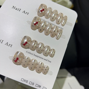 Nouveaux <span class=keywords><strong>ongles</strong></span> pressés faits à la main Newby : une collection de motifs mignons de têtes de chat horizontales, faux <span class=keywords><strong>ongles</strong></span> - Product Image 5