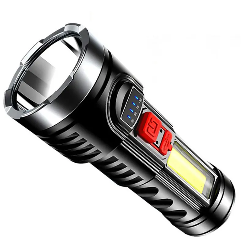 Super Bright Outdoor Led Portable Flashlight Long-Range Usb Rechargeable Small Lamp Tactical Light Household Light