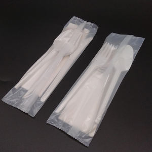 Set di Posate da Campeggio Monouso Ecologiche all'Ingrosso con Sacchetti Richiudibili in Plastica OPP e Sacchetti di Carta - Product Image 5