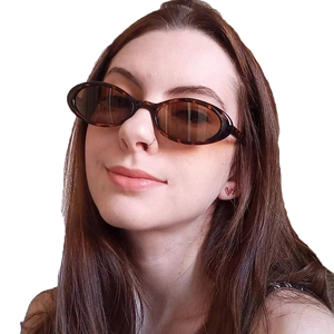 ADE WU STY4122 Retro Fashion Oval Sunglasses Women Men Vintage White Pink <strong>Glasses</strong> Small Frame Shades Sunglasses - Product Image 1